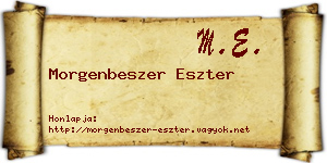 Morgenbeszer Eszter névjegykártya